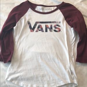 Vans 3/4 sleeve baseball tee